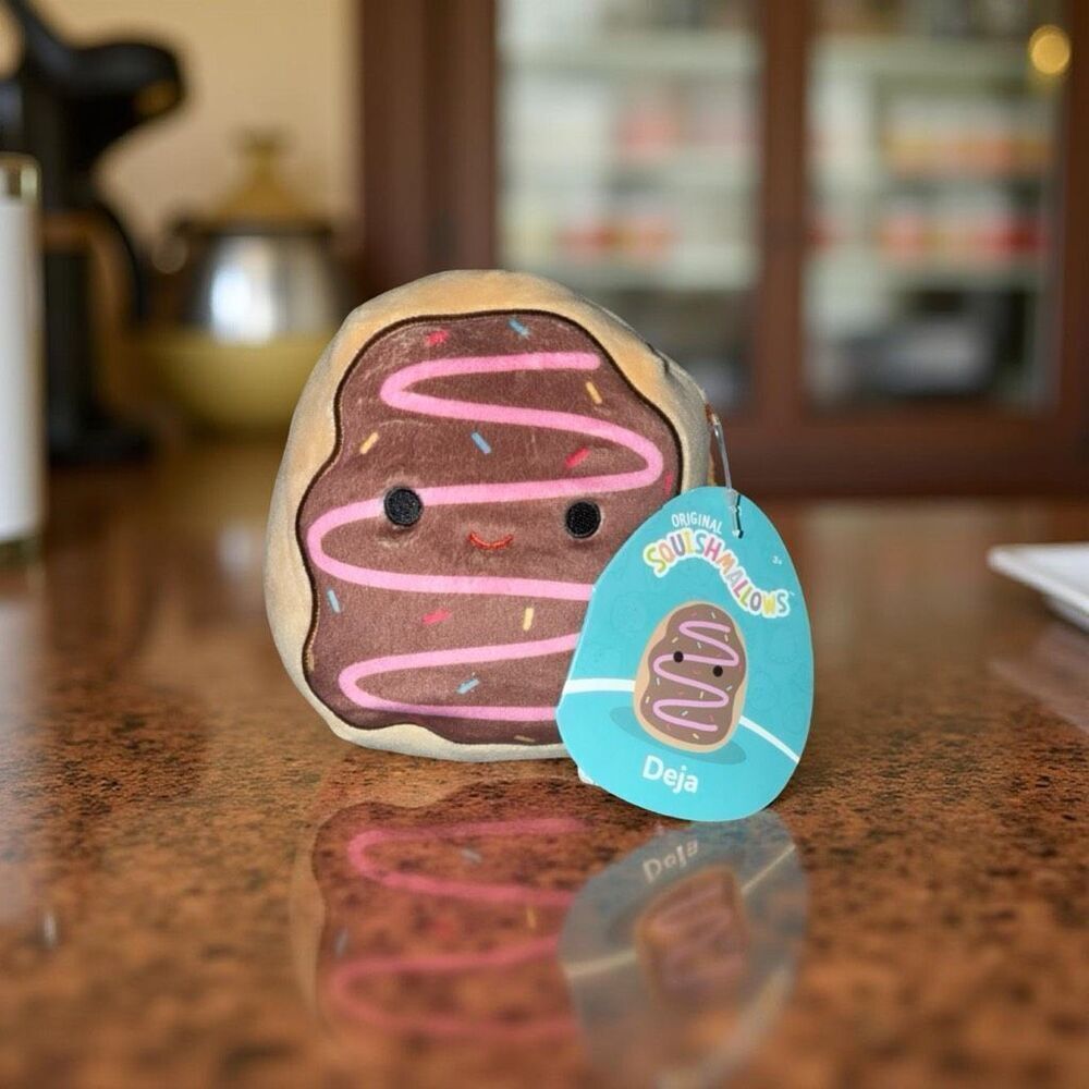NWT Squishmallow Deja Chocolate Sprinkles Frosted Donut Plush Stuffed Soft Toy 5